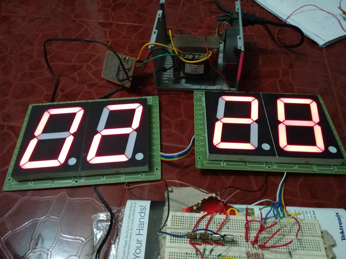 7-Segment Clock — 74HC595 Driver photo 1